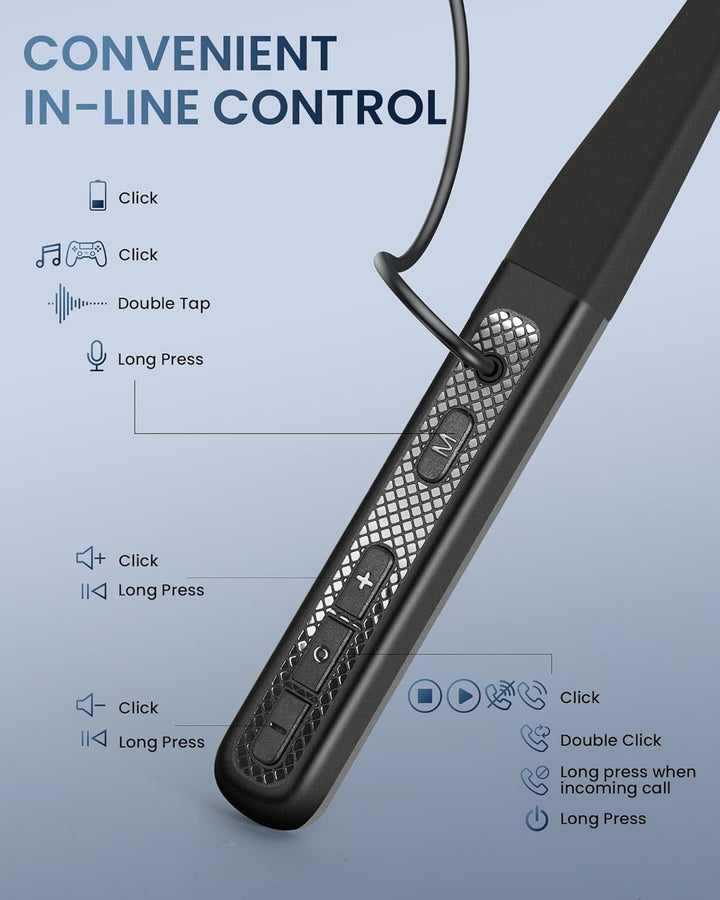 SOPPY Nackenbügel Kopfhörer Bluetooth 5.4 Kabellose In-Ear-Kopfhörer Ohrhörer mit ANC &amp; ENC Geräusch