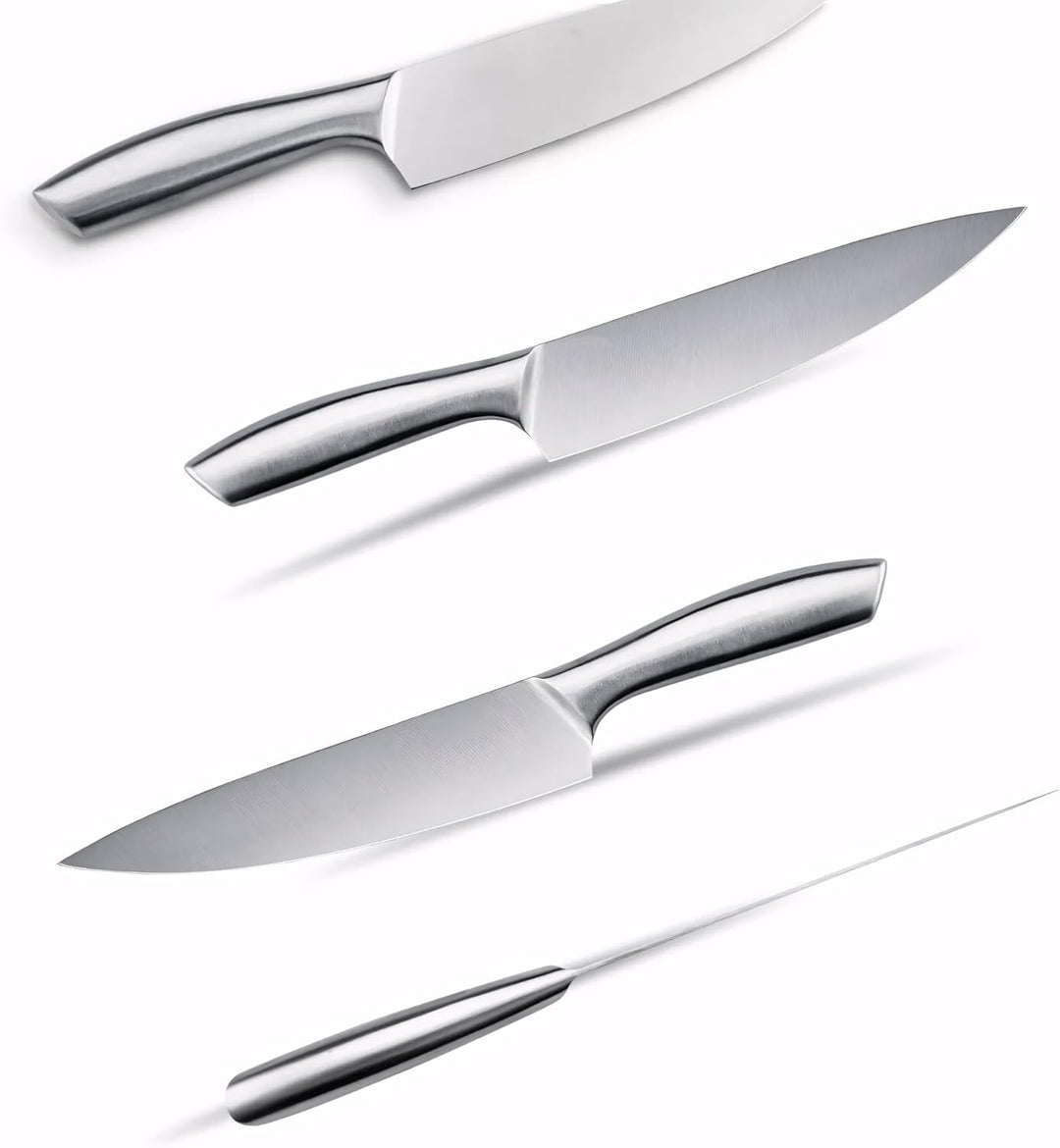 Retoo Messerblock mit Messerset 16tlg Küchenmesser Set, Kochmesser Set Edelstahl, Präzisionsklingen,