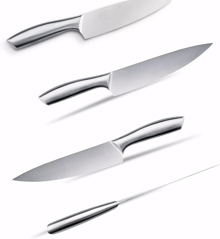 Retoo Messerblock mit Messerset 16tlg Küchenmesser Set, Kochmesser Set Edelstahl, Präzisionsklingen,