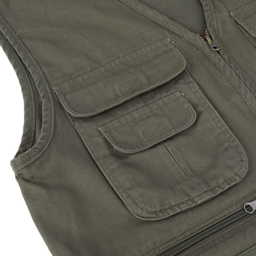 YOUTHUP Anglerweste Herren Outdoor Weste Multi-Tasche Ärmellose Jagd Herrenwesten Leicht Safari Wand