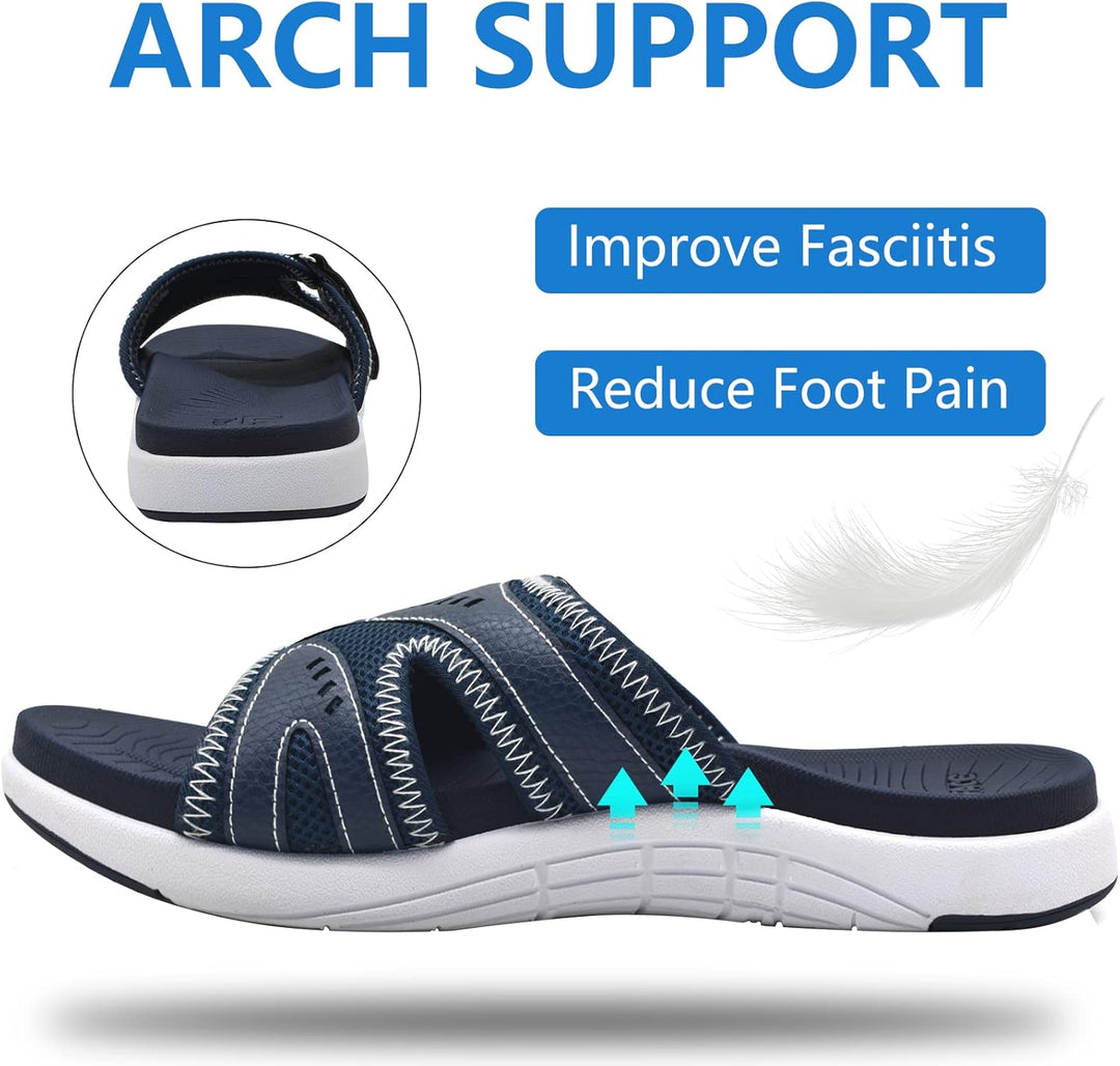 COFACE Herren Sport Recovery Sandalen Plantar Fasciitis weiche Polsterung leichtes Gewicht Bogen Unt