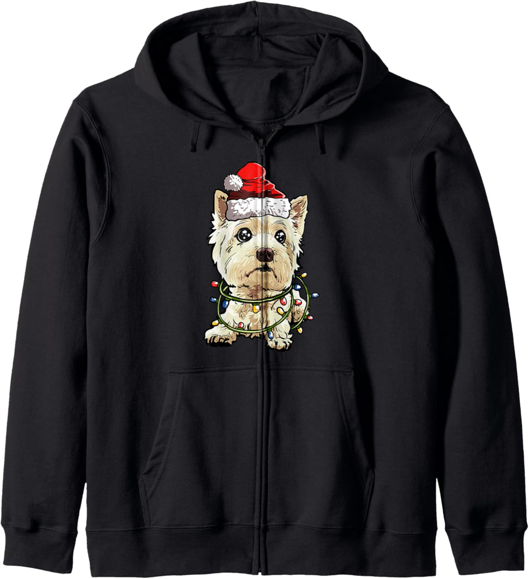 West Highland Terrier Weihnachten Geschenk X-Mas Hunde Kapuzenjacke