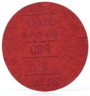 3M 1261 Red Hookit Abrasive, 01261, 6", P80, 50 Scheiben pro Karton, Ø 6 Qualität: P80 Anzahl der Lö