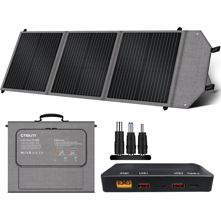 100W Tragbares Solarpanel, IP67 Wasserdichtes Faltbares Solarpanel Kit mit 20V Ausgang, 23.5% Wirkun