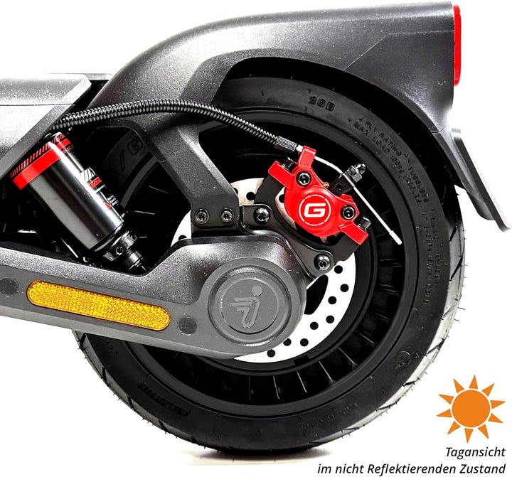 Felgenrand Aufkleber geeignet für Segway Ninebot MAX G3 D E-Scooter G3D Schwarz Reflektierend, Schwa