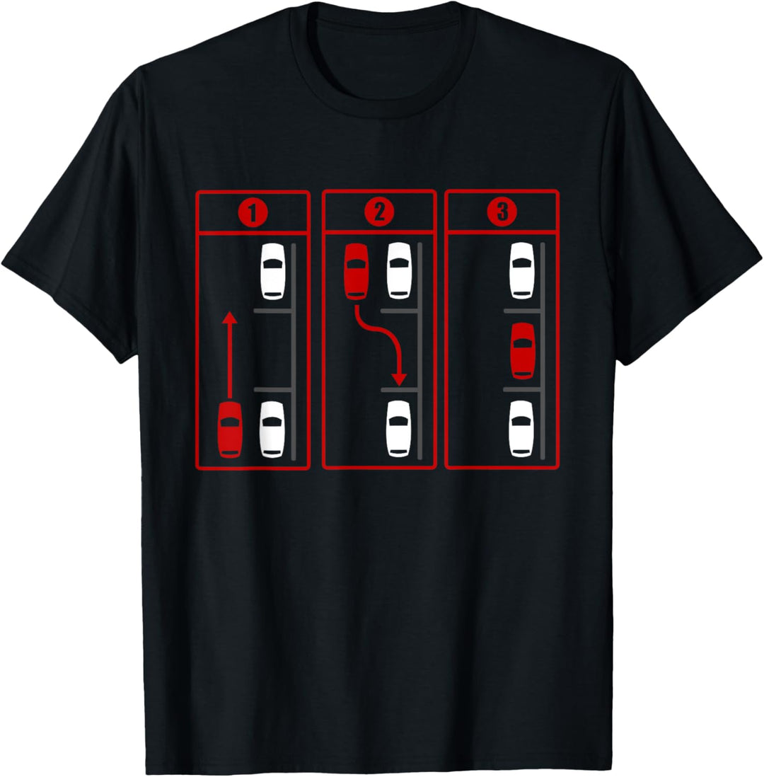 Einparken Design für Fahrlehrer Fahrschule Führerschein T-Shirt