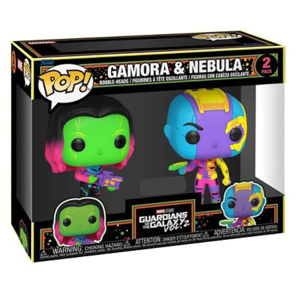 Pop! Guardians of The Galaxy Vol. 2 Gamora &amp; Nebula Blacklight Pop! Vinyl-Figur, 2 St ck