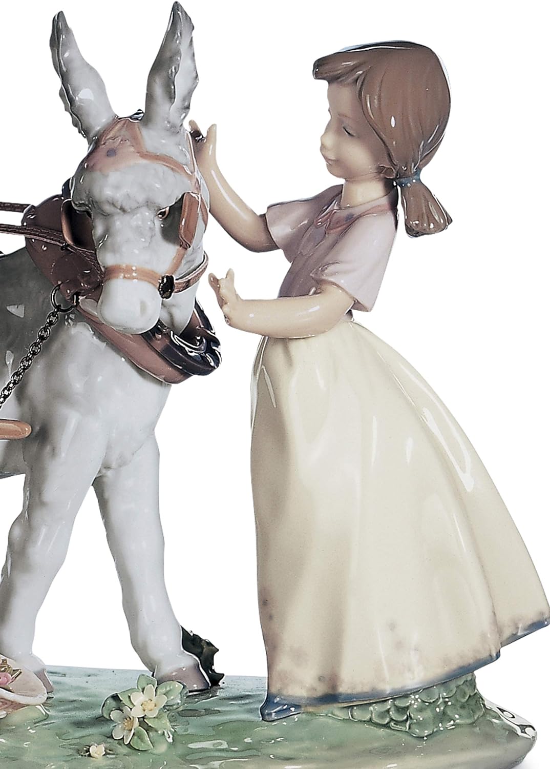 LLADRÓ Kinder-Skulptur Fröhliche Spazierfahrt. Limitierte Auflage. Kind. Porzellan.