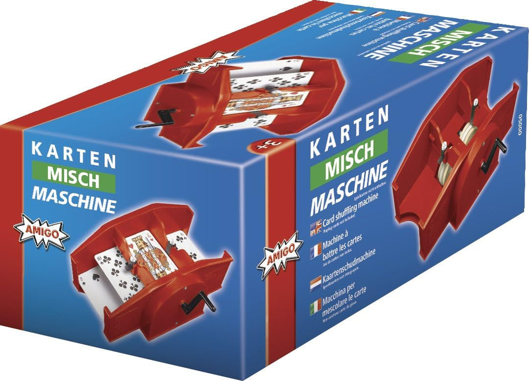 AMIGO 5000 - Kartenmischmaschine, ab 3 Jahren, rot &amp; 04921 Joker Kartenspiel Zubehör, Medium Bundle