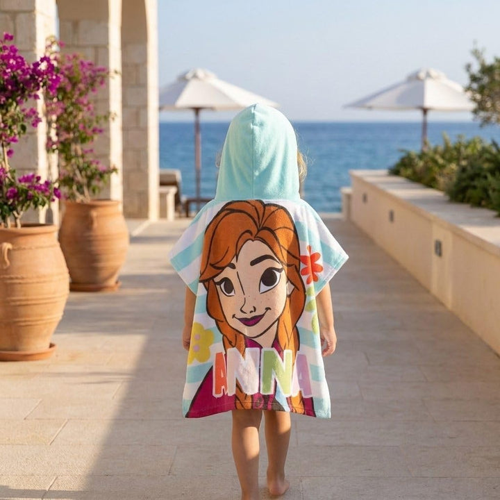 Frozen-Poncho für Jungen und Mädchen – Frozen-Kinderponcho mit Kapuze und schnelltrocknend, Kinderpo