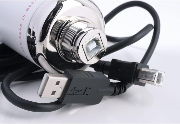 Monkey Banana Hapa USB-Mikrofon Weiss + keepdrum Gelenkarm-Stativ Weiss