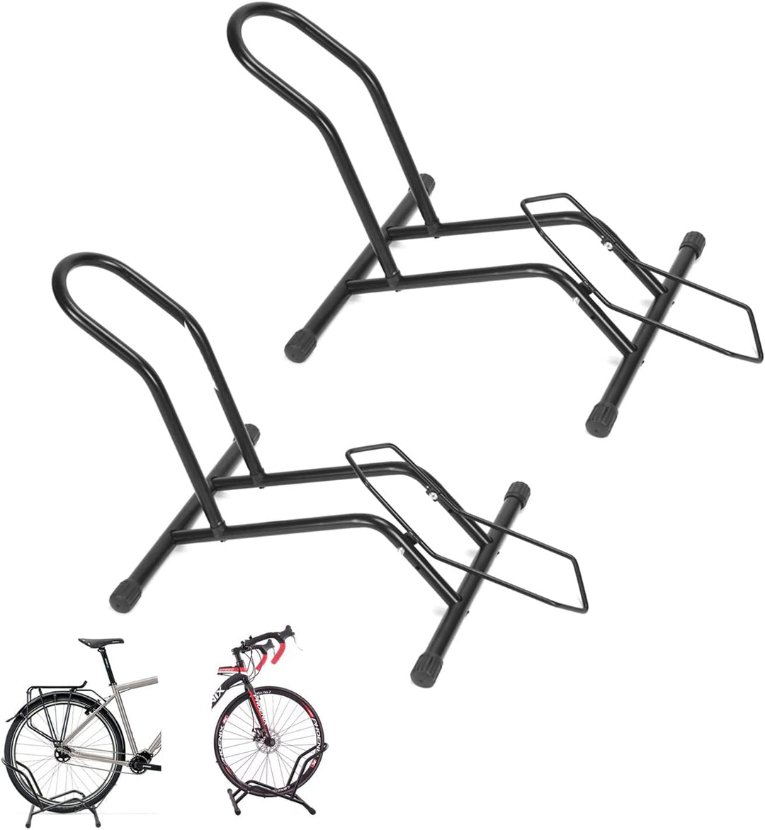 Herrselsam 2 Stücke Fahrradständer Boden, Freistehender Fahrradständer 16 bis 29 Zoll, Freistehender
