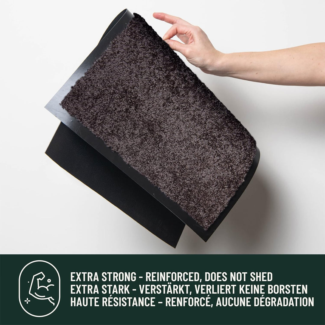 Studio M Fussmatte braun innen 40X60 cm OPTICLEAN - Schmutzfangmatte - rutschfeste Matte Braun 40 x