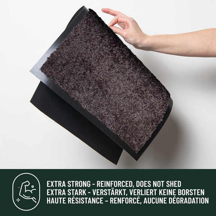 Studio M Fussmatte braun innen 40X60 cm OPTICLEAN - Schmutzfangmatte - rutschfeste Matte Braun 40 x