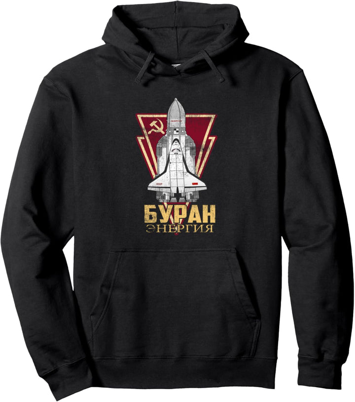 Vintage Sowjetisch-russische UdSSR Space Retro Distressed CCCP Pullover Hoodie