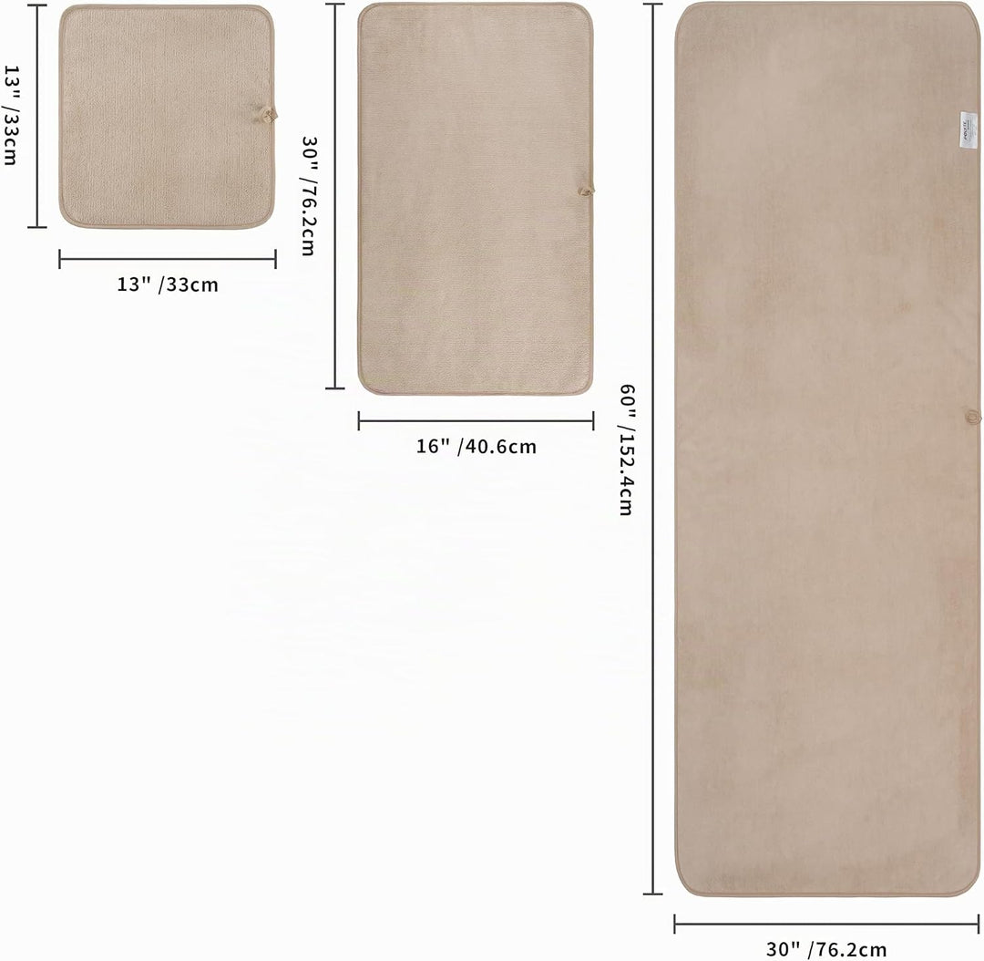 Polyte - Handtuch-Set - schnelltrocknende & fusselfreie Mikrofaser - 6-teilig (Beige), Beige