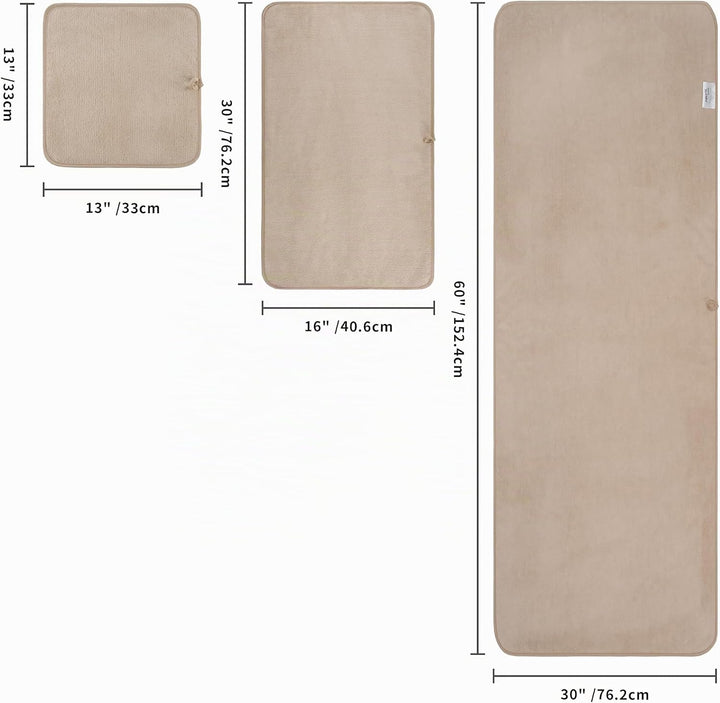 Polyte - Handtuch-Set - schnelltrocknende & fusselfreie Mikrofaser - 6-teilig (Beige), Beige