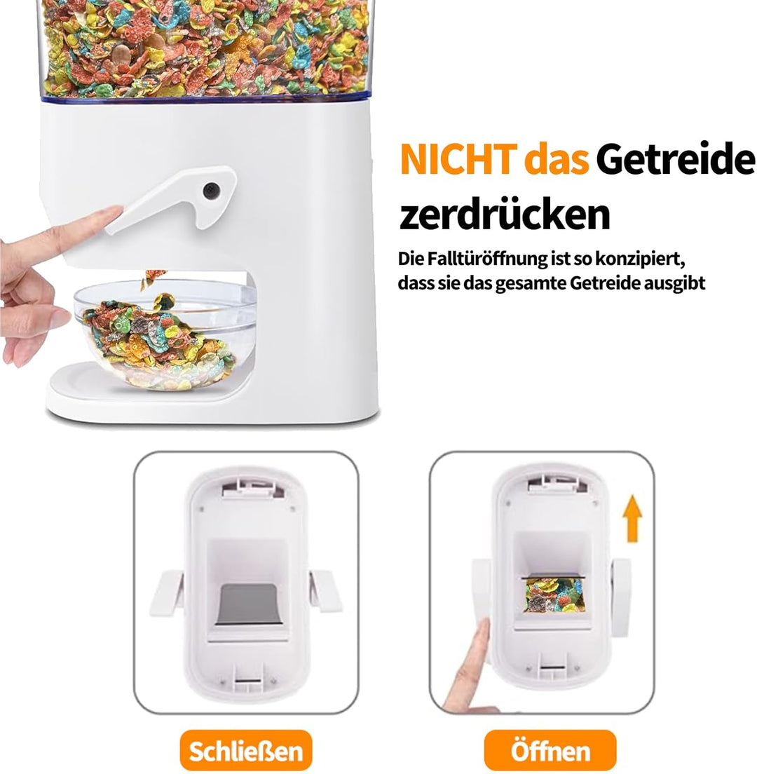 Müslispender, Lebensmittelspender 3.2 L Cereal Dispenser & Cornflakes Spender Zerkleinert Keine Cere