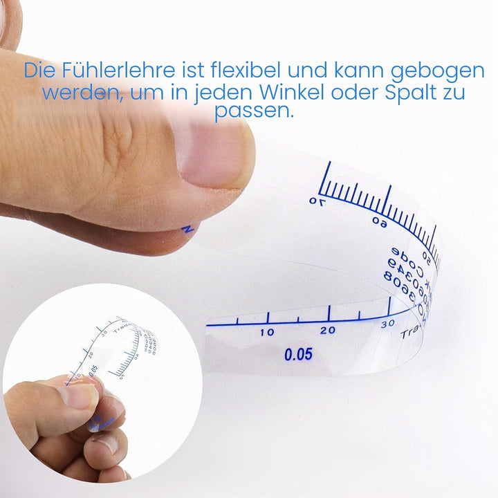Rannb Fühlerlehre aus Kunststoff, 0,05 mm bis 3 mm, metrisches Spaltmesswerkzeug, 21 Blatt 0.05mm-3m