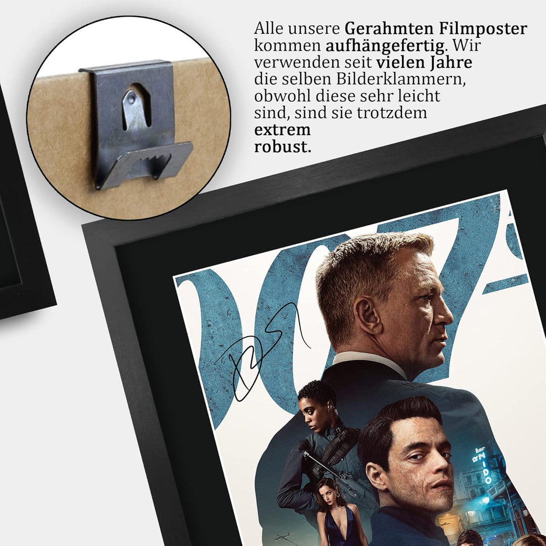 HWC Trading FR A3 James Bond No Time to Die Daniel Craig Geschenke Gedruckt Poster Unterzeichnet Aut