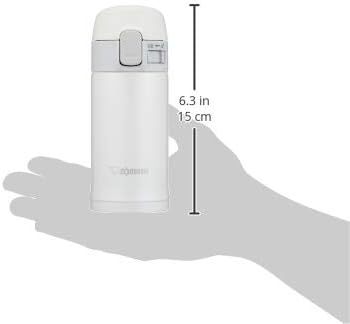 Zojirushi Thermobecher aus Edelstahl, vakuumisoliert, 200 ml, Weiss 1 Count (Pack of 1) Weiss, 1 Cou