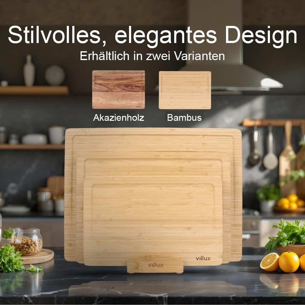 Schneidebrett Holz Gross, Holzbrett Küche, Holzschneidebrett, Schneidebretter Holz, Holzbrettchen, C