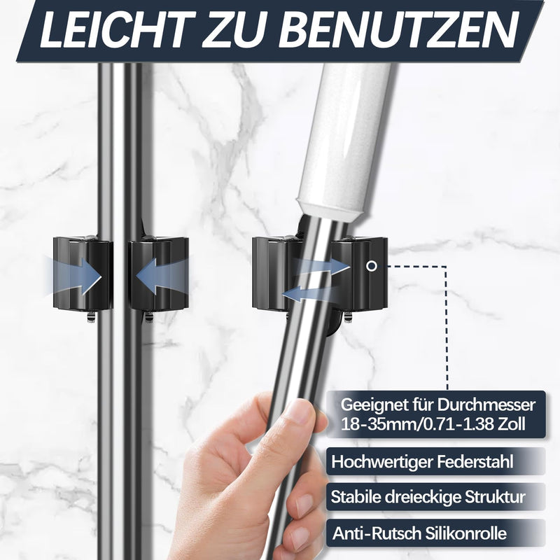 3-H 12 Stück Gerätehalter Set, Besenhalterung Wand Gartengerätehalter Besenhalter, Wandhalterung für