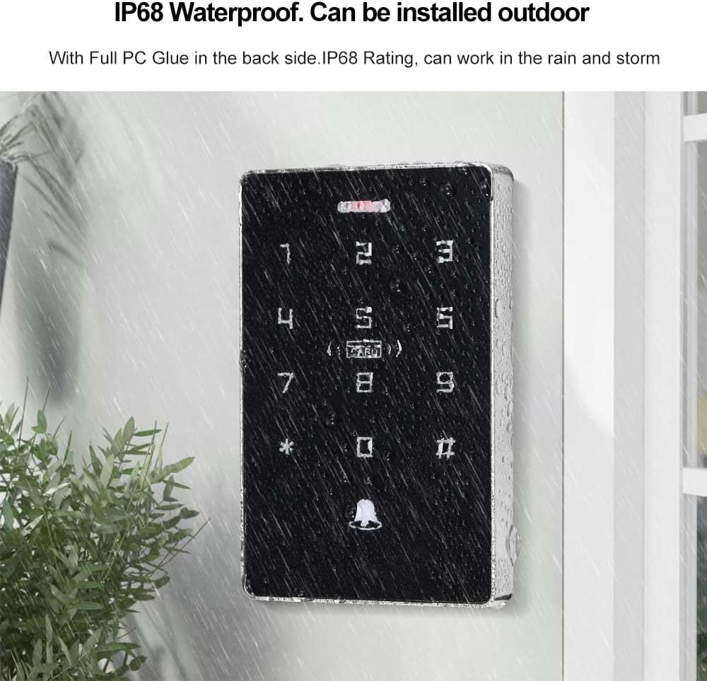 FTes RFKits IP68 wetterfestes NFC Dual-Frequenz-Zugangskontrollsystem mit 5 ID-Schlüsselanhängern, 5
