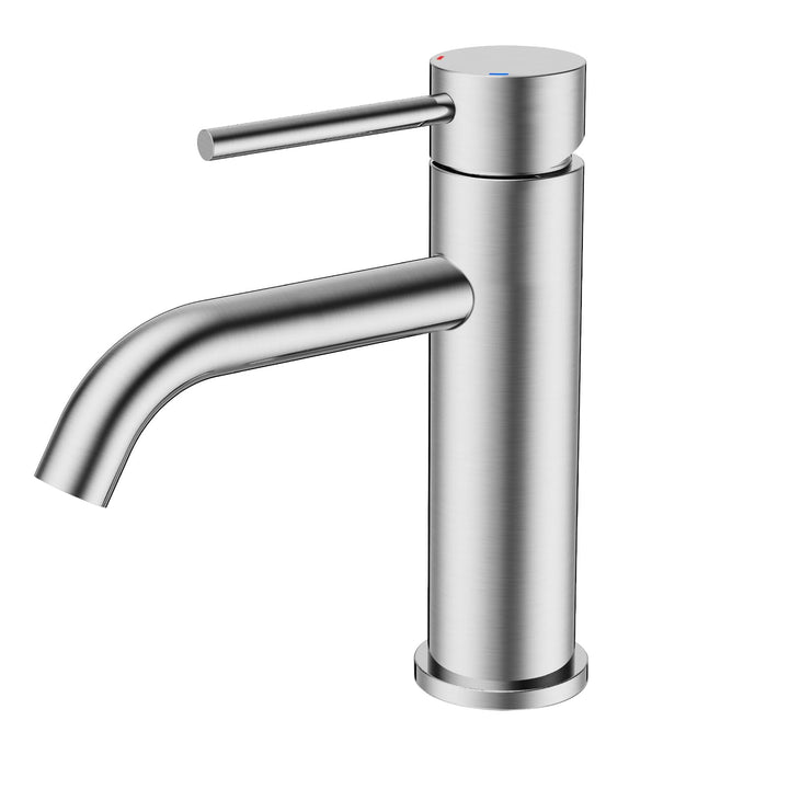 FORIOUS Wasserhahn Bad, Waschtischarmatur Waschbecken Armaturen in Spotresist Gebürstetes Nickel mit