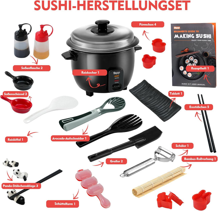 Sushi Maker set，sushi zubehör，sushi set zum selber machen ，DIY for Anfänger，kreative Hobbyköche