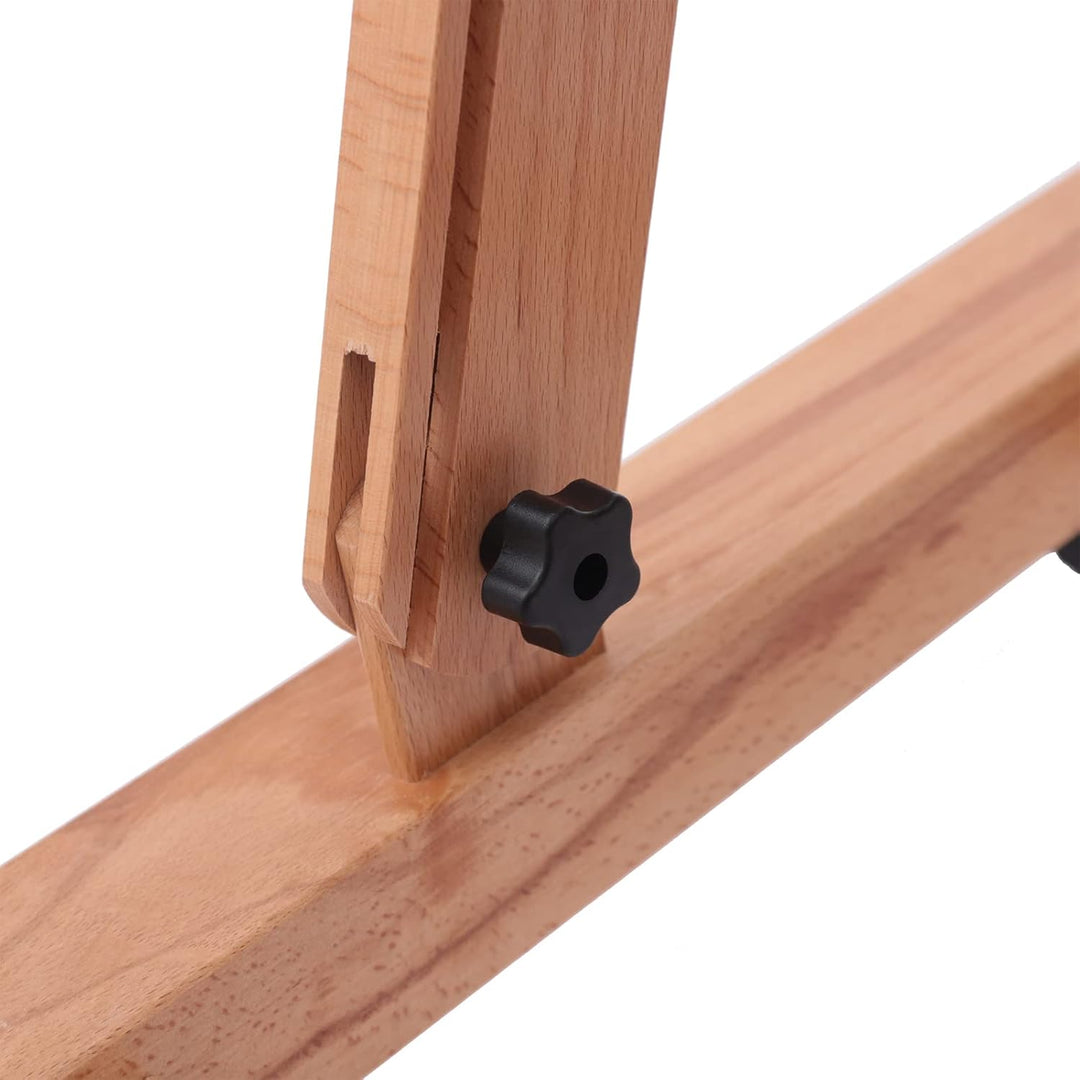 Künstlerstaffelei aus Holz mit H-Rahmen Professionelle Atelierstaffelei Höhenverstellbar 175 bis 240