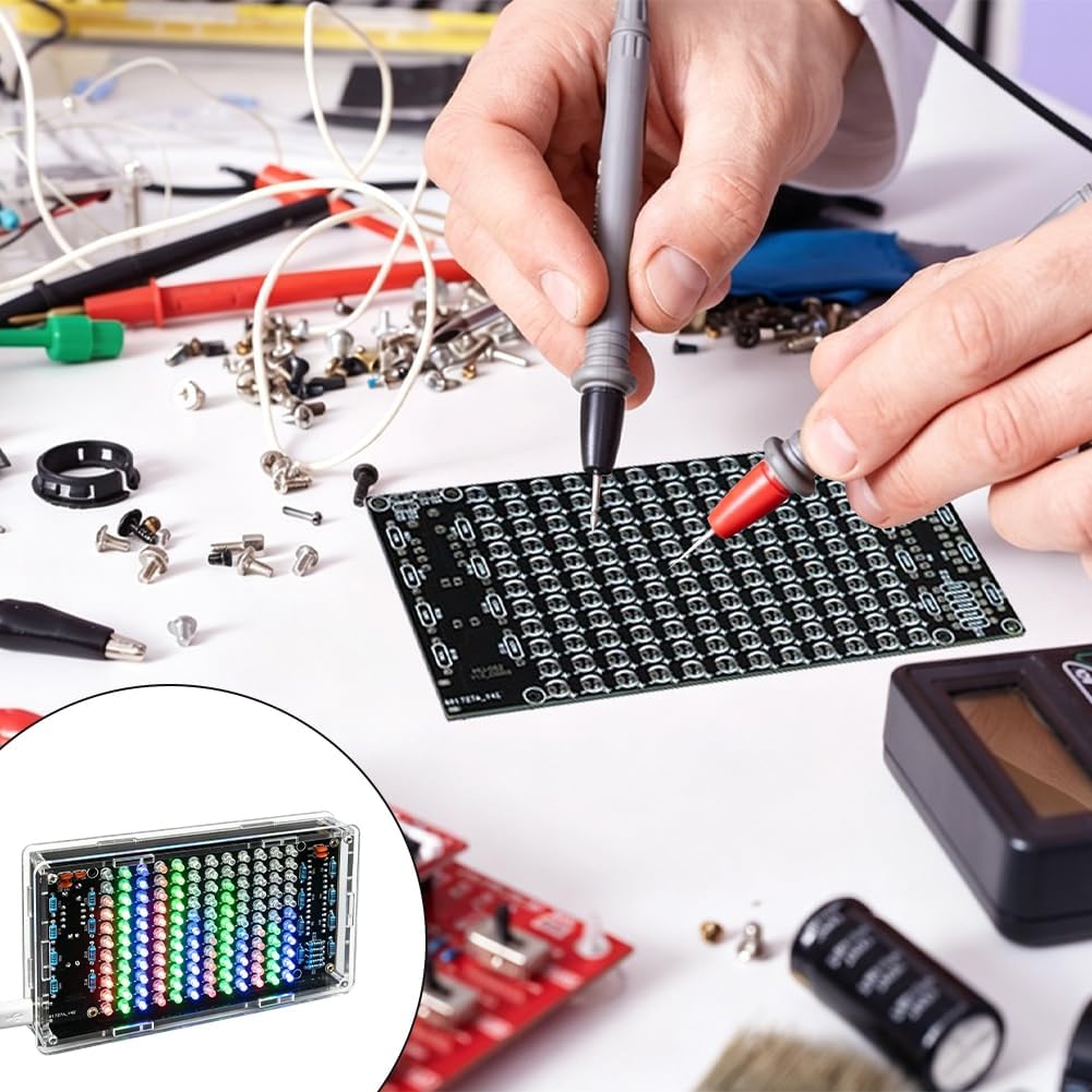 Audio Visualizer Elektronik Bausatz DIY Kit, Musikalische Spektrum Elektronik DIY Kit mit LED-Licht,