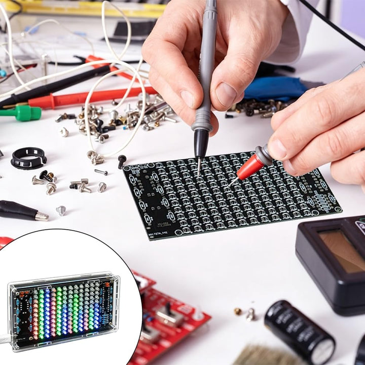 Audio Visualizer Elektronik Bausatz DIY Kit, Musikalische Spektrum Elektronik DIY Kit mit LED-Licht,