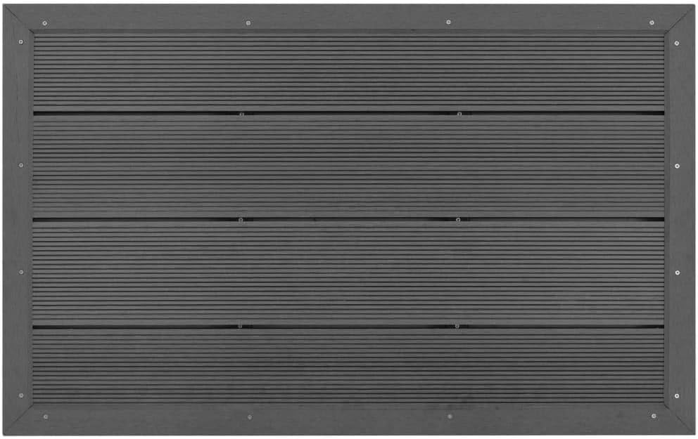 Bodenelement Bodenplatte Duschboden für Solardusche Pooldusche Poolleiter WPC Grau, Grau