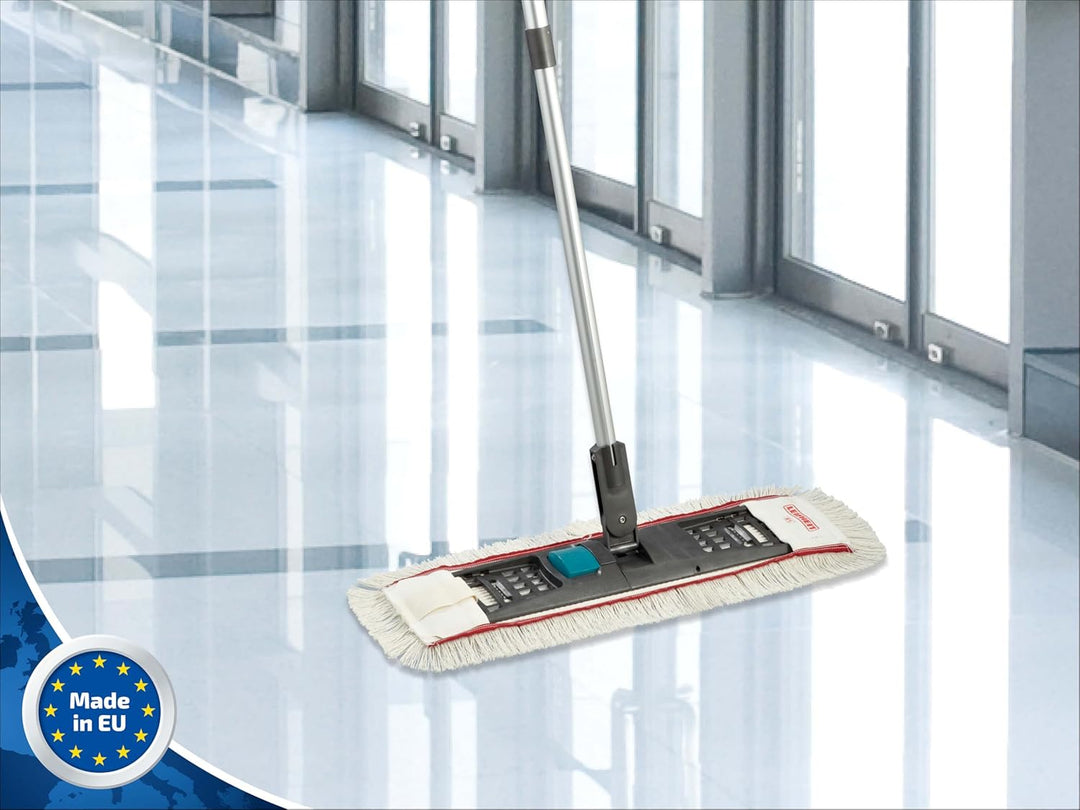 Leifheit Professional Flachwisch-System mit 360°-Gelenk, Bodenwischer mit patentierter Fusstaste für