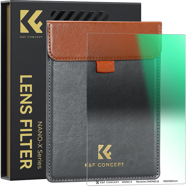 K&F Concept Nano-X Verlaufsfilter GND16 Reverse 1,2 (4-Blenden) 100x150 Rechteckfilter aus Optisches