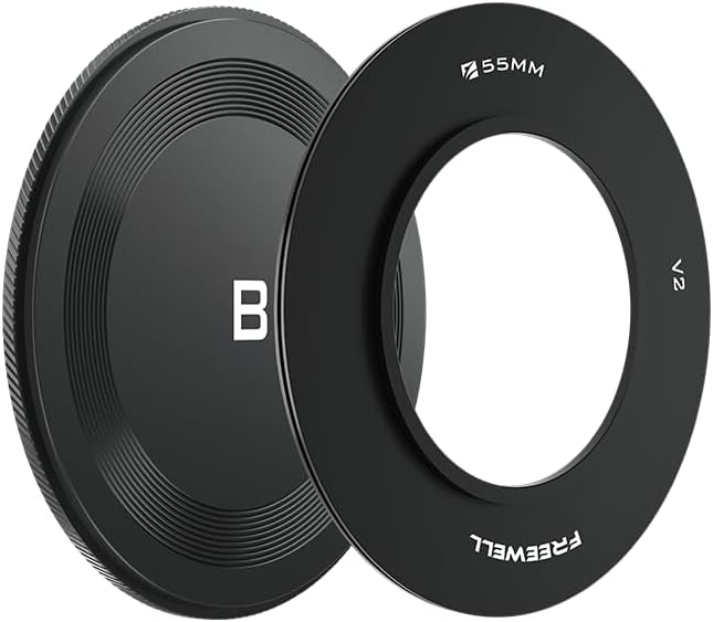 Freewell 55 mm Adapterring mit Rückkappe für V2-Serie 55MM, 55MM