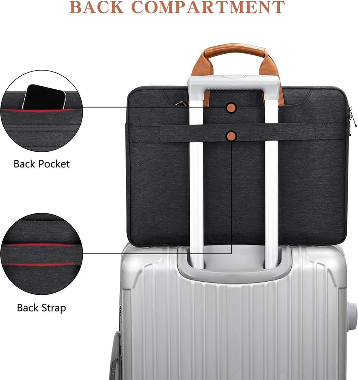 LONMEN 14 Zoll Laptop tasche Wasserdicht Schultertasche Tasche Kompatibel mit 15" MacBook Pro 2019 /