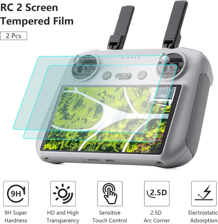 FPVtosky RC 2 Controller More Protector Kit für DJI Mini 4 Pro Zubehör, Kit beinhaltet RC 2 Sun Hood