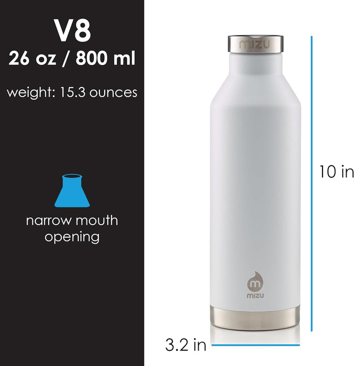 Mizu Life V8 Trinkflasche 800ml Enduro White, 800ml Enduro White