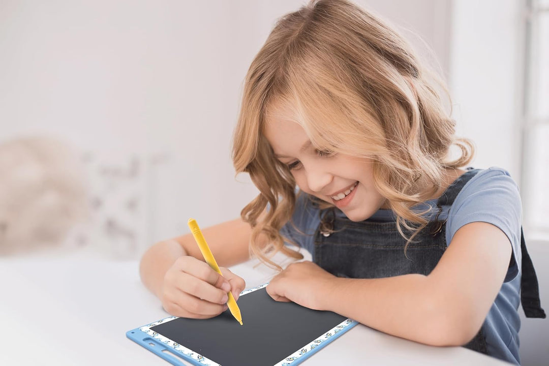 Lexibook, Multicolor E-Ink Zeichen-Tablet 28 cm mit Bluey-Schablonen, Blau, CRT10BY, Bluey