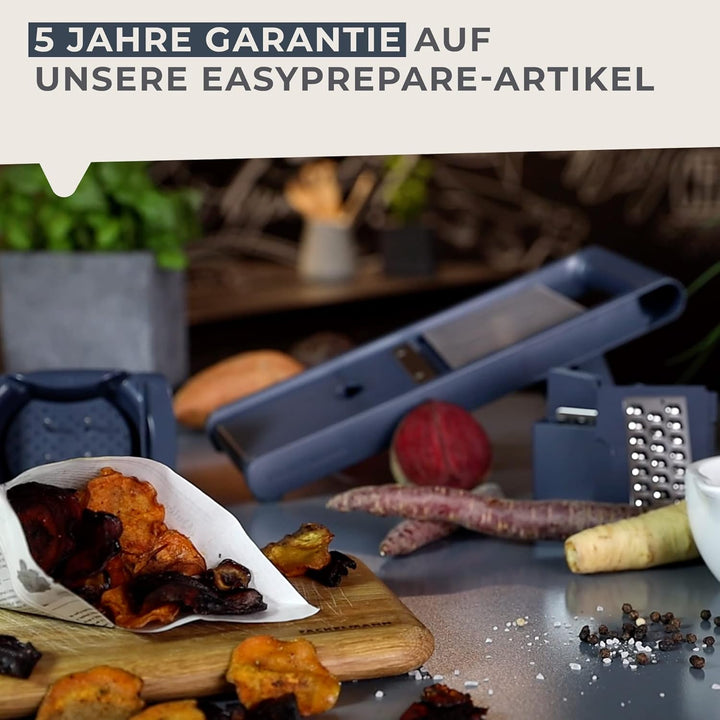 FACKELMANN Gemüsehobel #easyprepare, hochwertiger Gemüseschneider, Mandoline mit 4 verschiedenen Sch