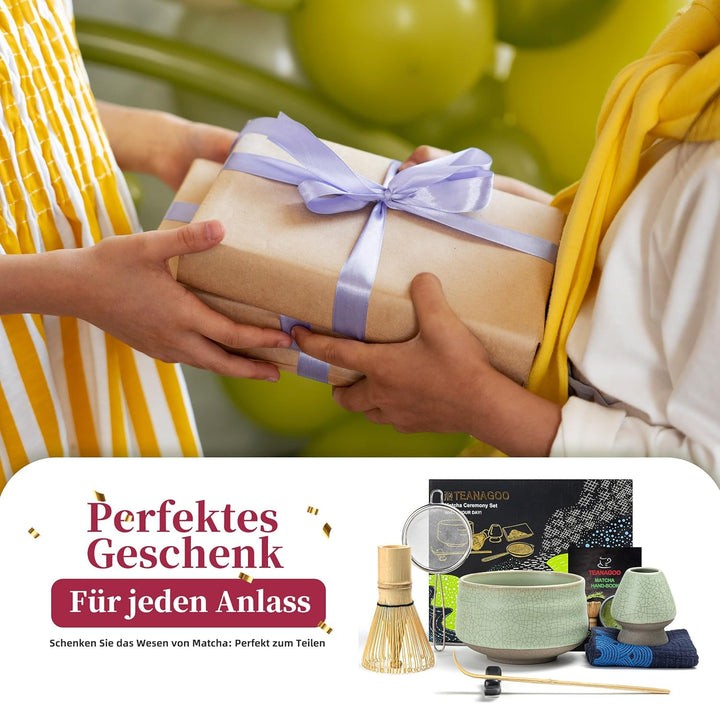 TEANAGOO Matcha Set| Matcha Besen|Matcha Tea Set | Matcha Schale| Matcha Whisk,Schaufel, Sieb, Match
