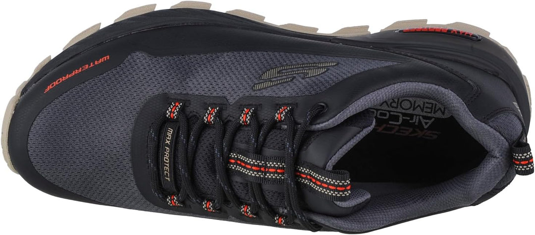 Skechers Unisex Max Protect Fast Track Sneakers 42.5 EU Black Synthetic Mesh Multi Trim, 42.5 EU Bla