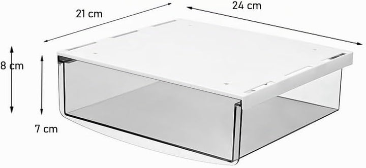 TUKA Unterschreibtisch-Schubladen 24x21x8cm, Selbstklebende Schubladen, Versteckte Unterbauschublade
