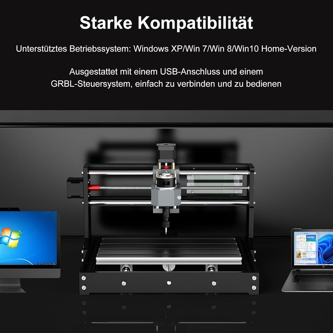 Twotrees TTC3018 CNC Fräsmaschine 3 Achsen Desktop CNC Fräse | GRBL Steuerung, NEMA 17 Schrittmotor,