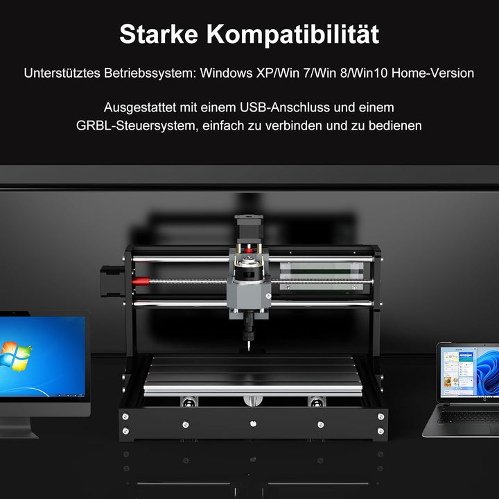 Twotrees TTC3018 CNC Fräsmaschine 3 Achsen Desktop CNC Fräse | GRBL Steuerung, NEMA 17 Schrittmotor,