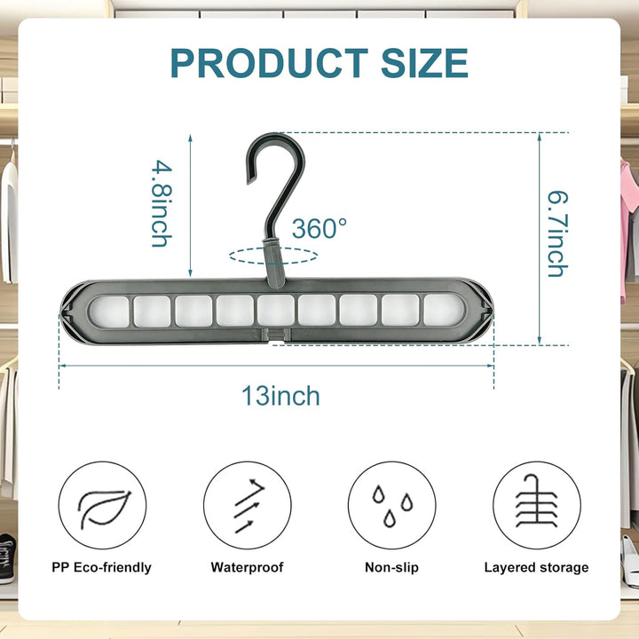 Kleiderbügel Platzsparende 360º-Drehbares Magic Kleiderbügel, Multi Bügel Cascading Clothes Hanger O