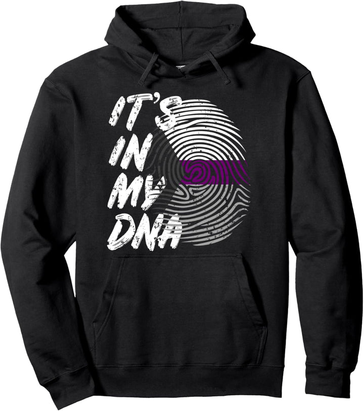 Fingerabdruck des demisexuellen Stolzes Es ist in meiner DNA Demi Ace Pullover Hoodie