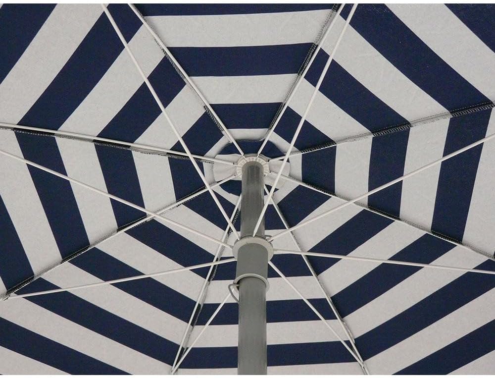 Maffei Art 181 Venezia Sonnenschirm rund Baumwolle Duplex Durchmesser 200 cm Made in Italy blau, bla